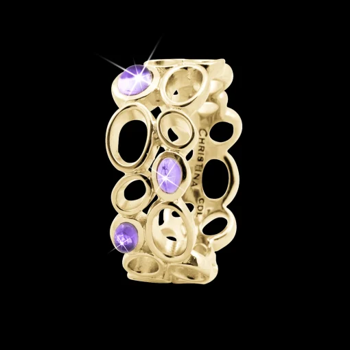 Big Amethyst Bubbles,goldpl,size 61