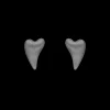 Brushed Hearts, studs, black ruth