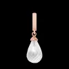 Crystal Quartz drop, rose goldpl
