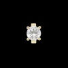 Crystal Quartz Round, goldpl