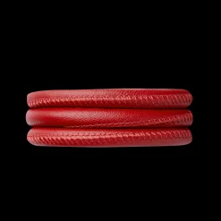 Køb Læderarmbånd - rød | Fri Fragt | Tidløst Dansk Design