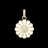 25 mm Marguerite Pendant, goldpl silver