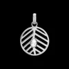 Open Leaf, pendant, silver