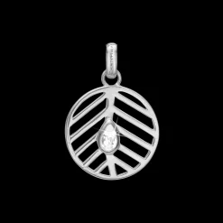 Open Leaf, pendant, silver
