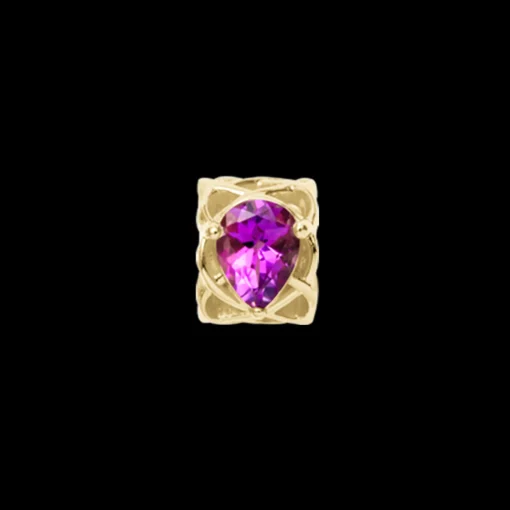 Pear Amethyst, gold