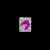 Pear Amethyst, silver