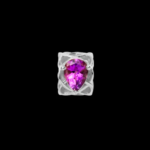 Pear Amethyst, silver