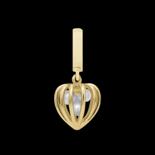 Pearl Heart Cage gold