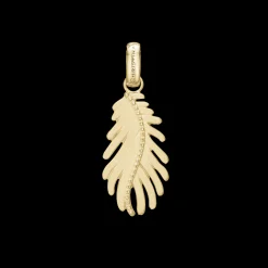 Pine Leaf, pendant, goldpl silver