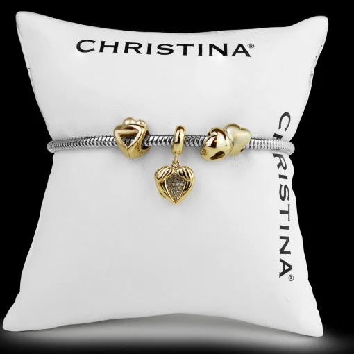 Ready Sølvarmbånd med 3 charms