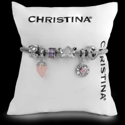 Ready Sølvarmbånd med 6 charms