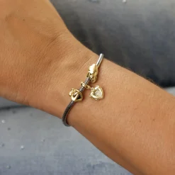 Ready Sølvarmbånd med 3 charms