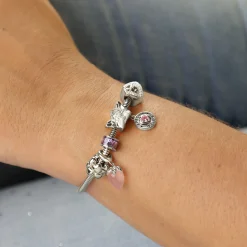 Ready Sølvarmbånd med 6 charms
