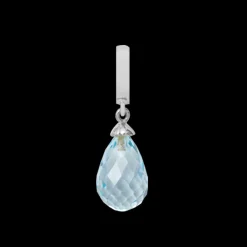 Sky Topaz drop silver