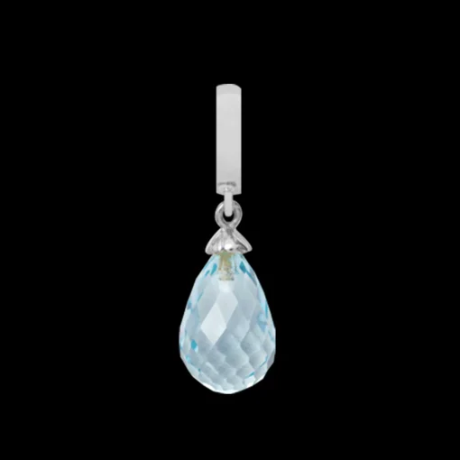 Sky Topaz drop silver