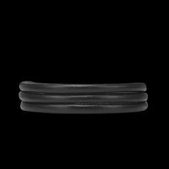 Slim Læderarmbånd - Sort