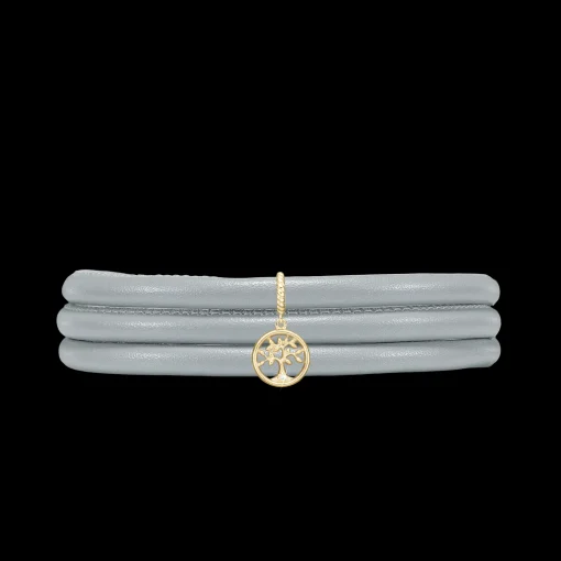 Slim læderarmbånd med charm - Spar op til 500,-