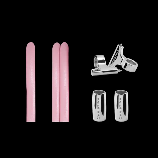 Slim Lædersæt til ur Pink