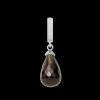 Smokey Quartz drop silver