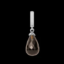 Smokey Quartz drop silver