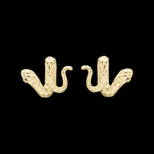 Snakes, studs, goldpl silver