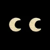 Sparkling Moon, studs, goldpl silver