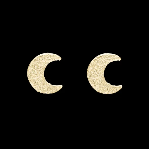 Sparkling Moon, studs, goldpl silver