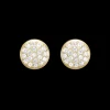 Sparkling World, gold plated silver stud