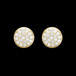 Sparkling World, gold plated silver stud
