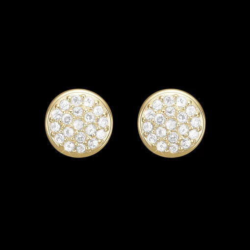 Sparkling World, gold plated silver stud