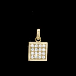 Square Topaz Balance, pendant, goldpl si