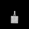 Square Topaz Balance Pendant, silver