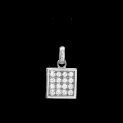 Square Topaz Balance Pendant, silver