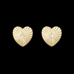 Sunshine Heart, studs, goldpl silver