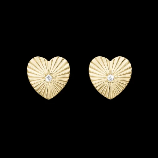 Sunshine Heart, studs, goldpl silver