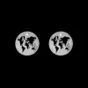 The World, studs, silver