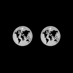 The World, studs, silver