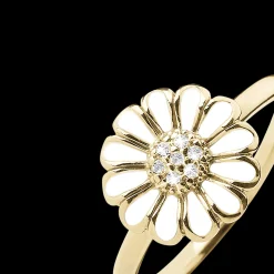 Topas Marguerit ring i forgyldt sølv - Håndlavet smykke | Køb her »