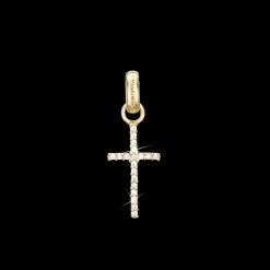 Topaz Cross Pendant, gold