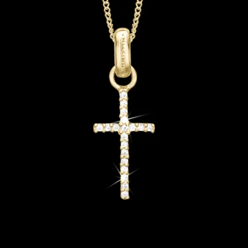 Topaz Cross Pendant, gold